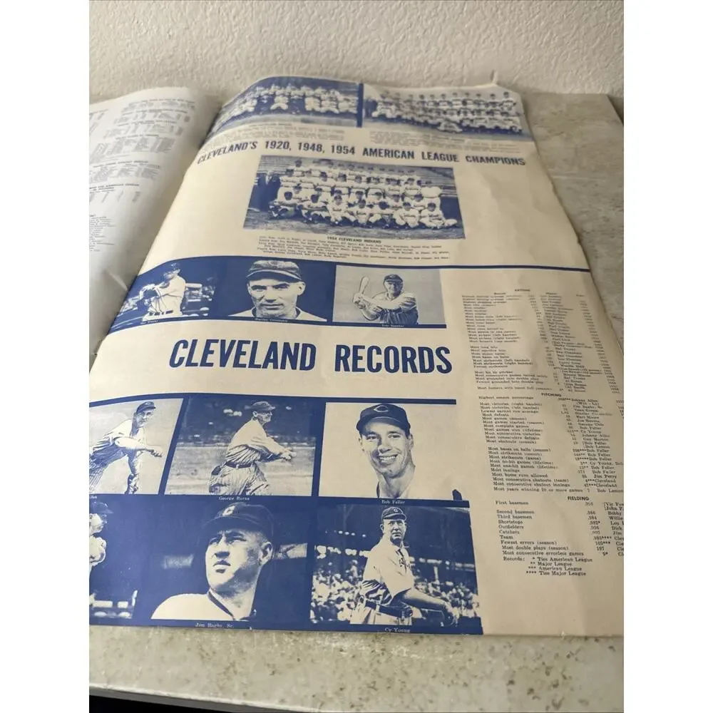 1962 Cleveland Indians baseball Sketchbook large size 21 1/2